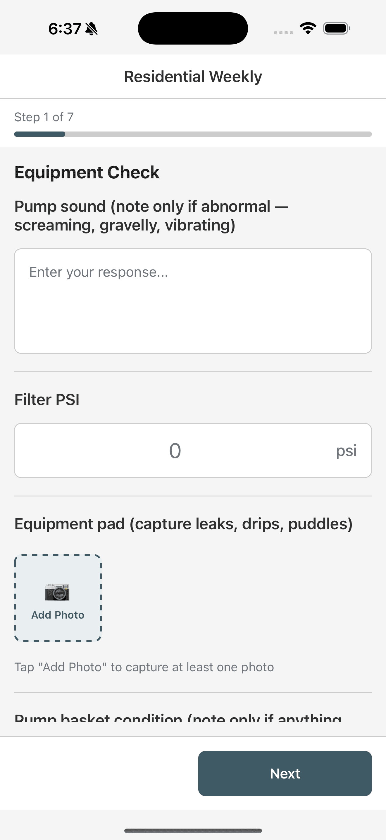FieldSpartan procedure step 1 — equipment check